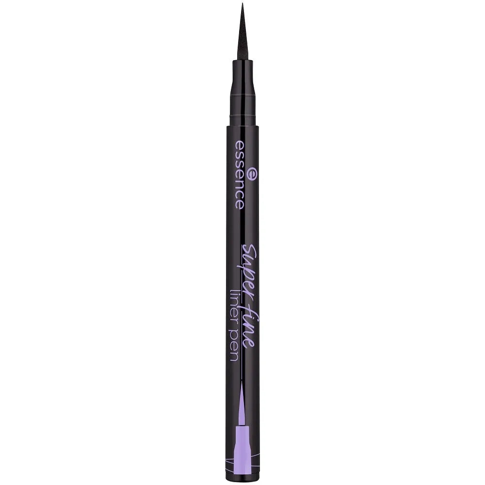 Essence Super Fine Eyeliner Pen N.01 Nero, 1ml, black felt-tip pen with silver cap