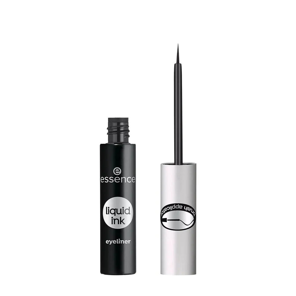 essence Liquid Ink Eyeliner in Black, ultra-fine tip applicator