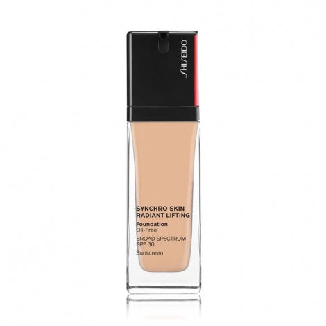 Shiseido Synchro Skin Radiant Lifting Foundation in shade 240 Quartz, 30ml bottle with gold cap