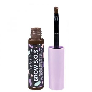 Technic Eyebrow Fixing Gel Brow S.O.S. in Cocoa Bean 5ML tube on white background