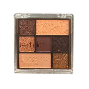Technic Cosmetics Chocolate Truffle eyeshadow palette with seven shades open