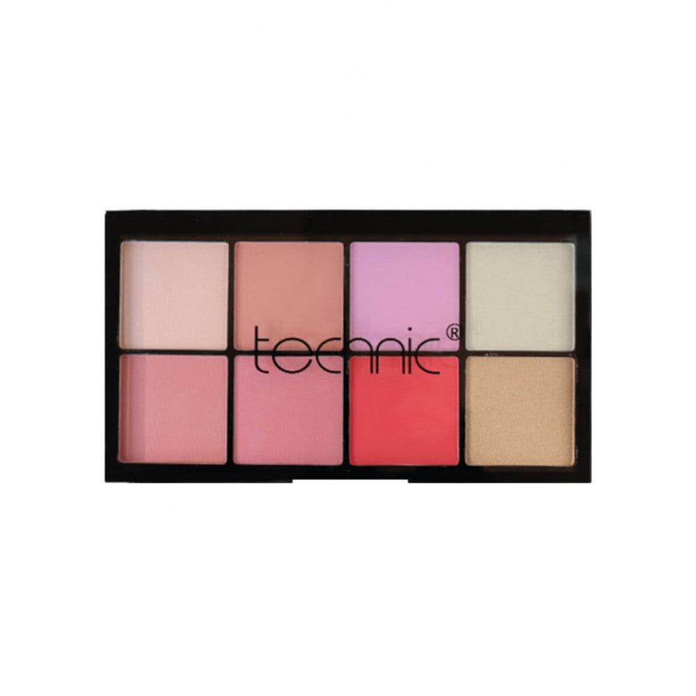 Technic Tropical Paradise palette with eight blush and highlight pans in rose and bronze tones