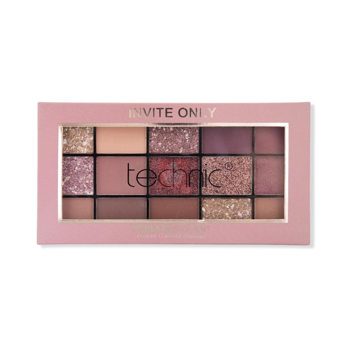 Technic 15 Color Eye Shadow Palette in Invite Only – compact palette with fifteen colourful shades from bright to neutral
