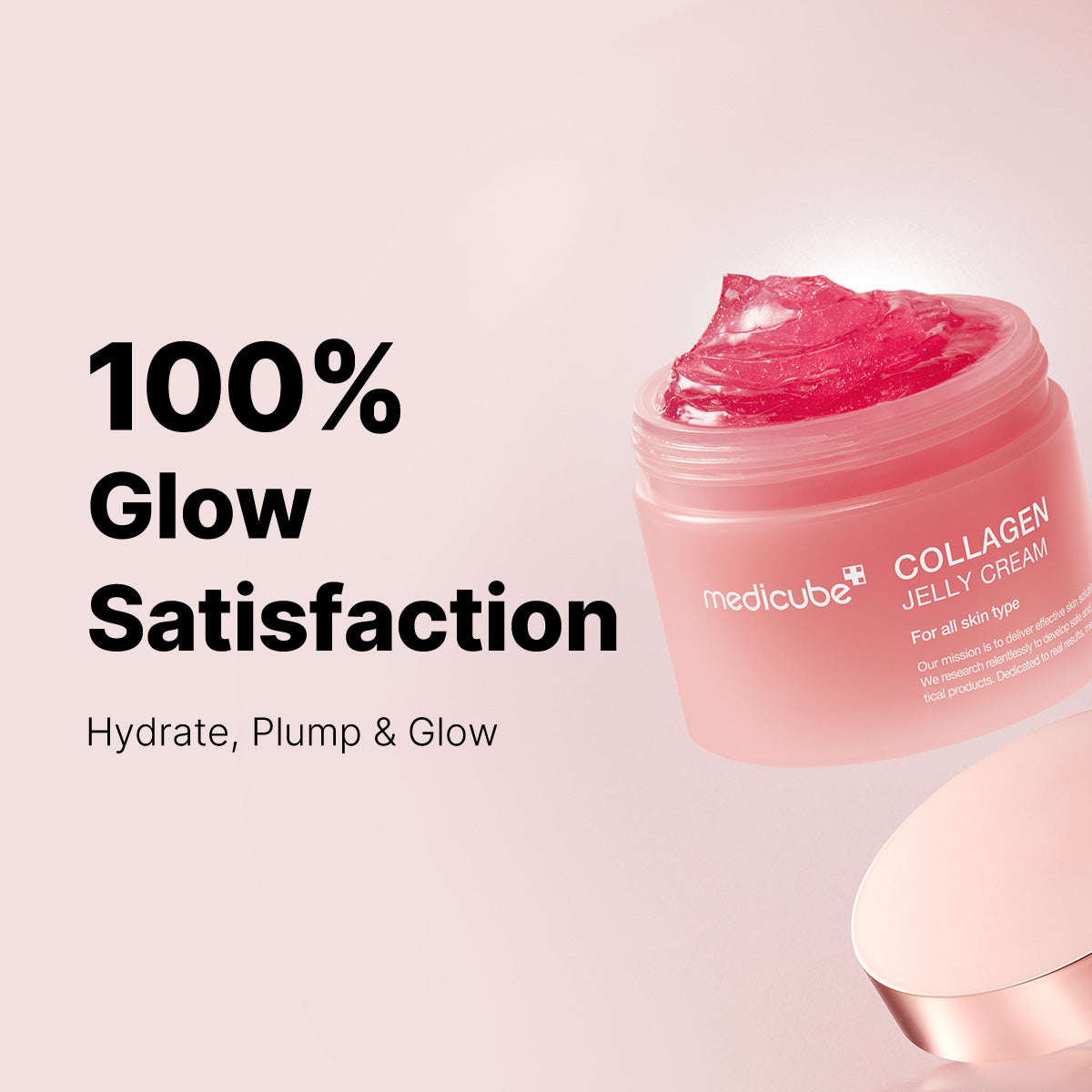 Medicube Collagen Niacinamide Jelly Cream 110ml smooth transparent gel texture in jar