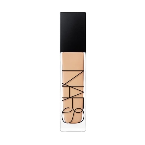 NARS Natural Radiant Longwear Foundation in shade Patagonia, glass bottle with black cap and compact pump