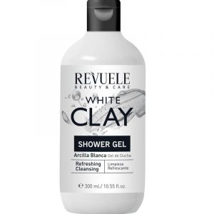 Revuele White Clay Shower Gel 300ml bottle on white background
